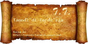 Tasnádi Terézia névjegykártya